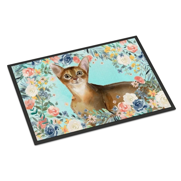 Carolines Treasures 18 x 27 in. Abyssinian Spring Flowers Indoor or Outdoor Mat CK3386MAT - main